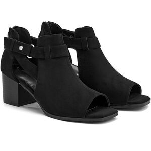 Elegant Black Women's Heeled Sandals